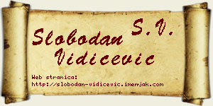 Slobodan Vidičević vizit kartica